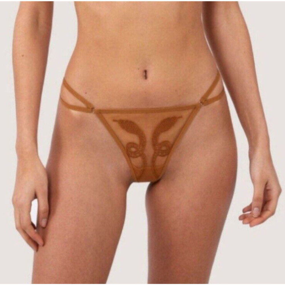Thistle and Spire Panties 3X Medusa Sheer Thong Snakes Cobra Gold Revolve NWT